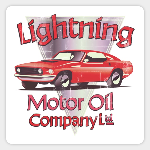 Lightning Motor Oil Company Ltd. Sticker by nickemporium1